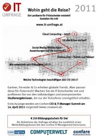 IT Umfrage 2011 - Welche Technologien beschäftigen den CIO 2011?